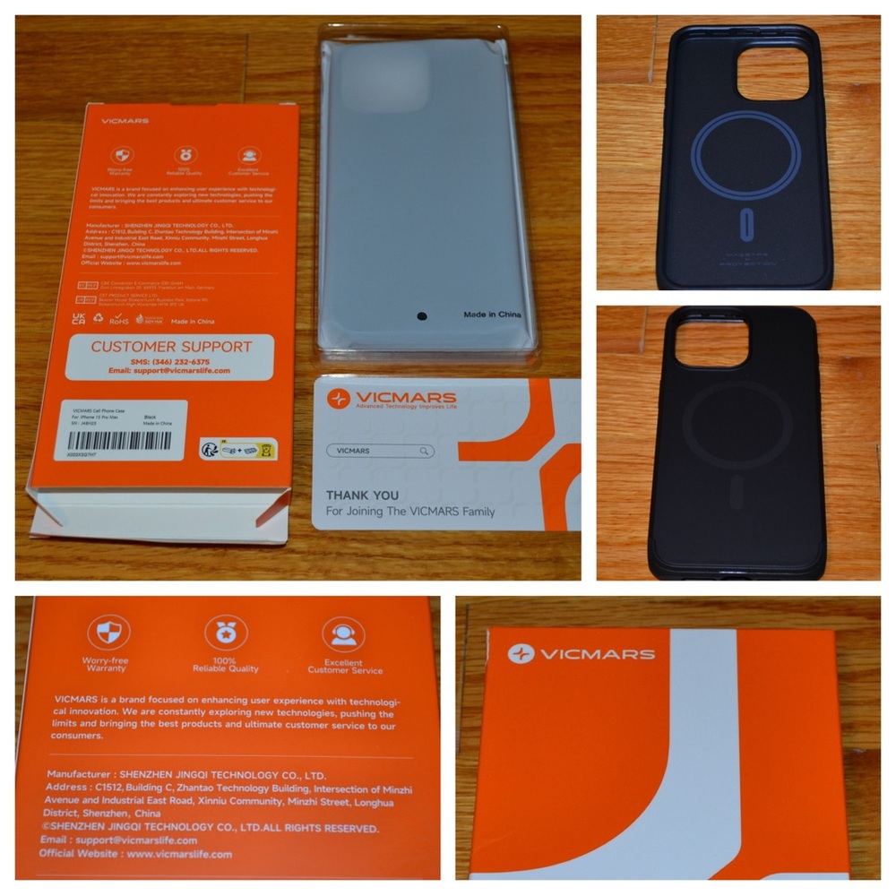 VICMARS iPhone 15 Pro Max protective phone case - NEW